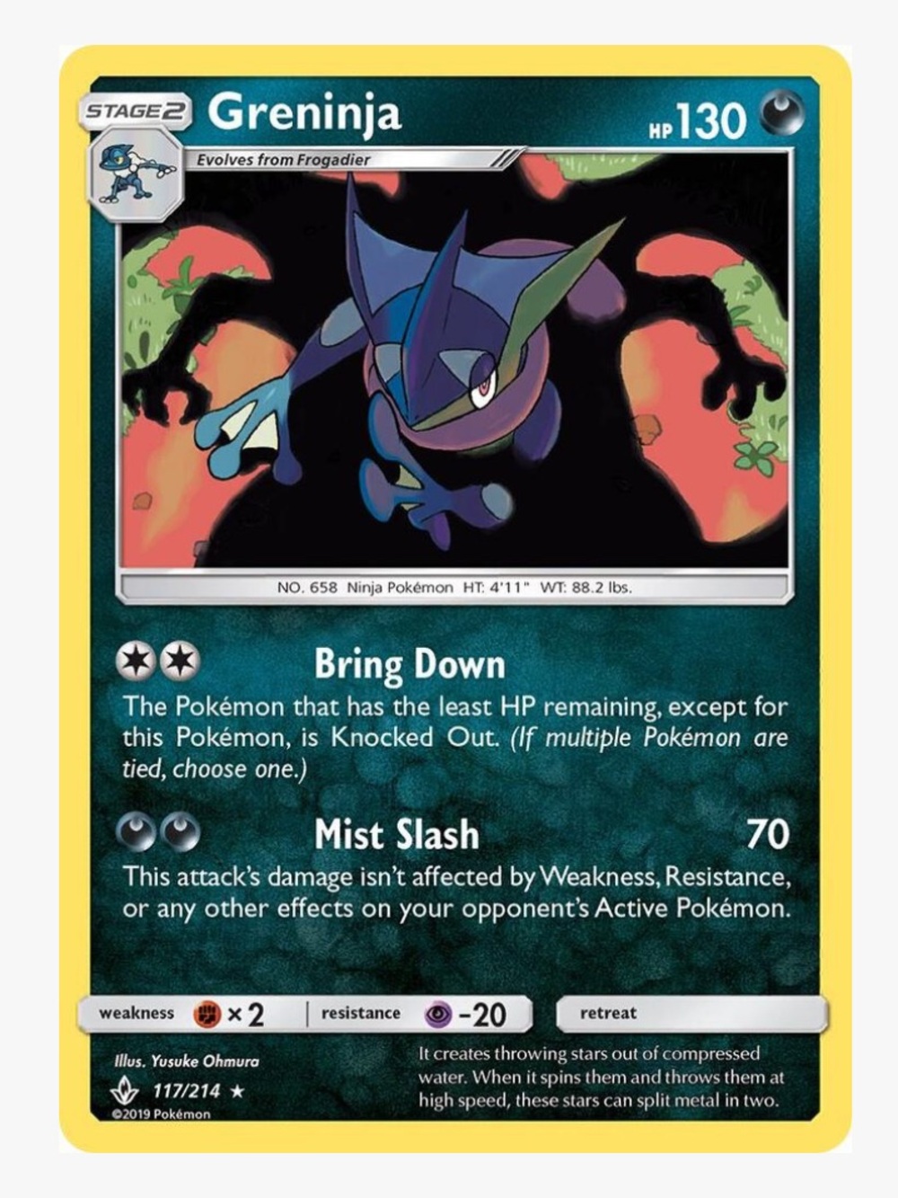 Greninja SM Unbroken Bonds Pokemon Trading Card